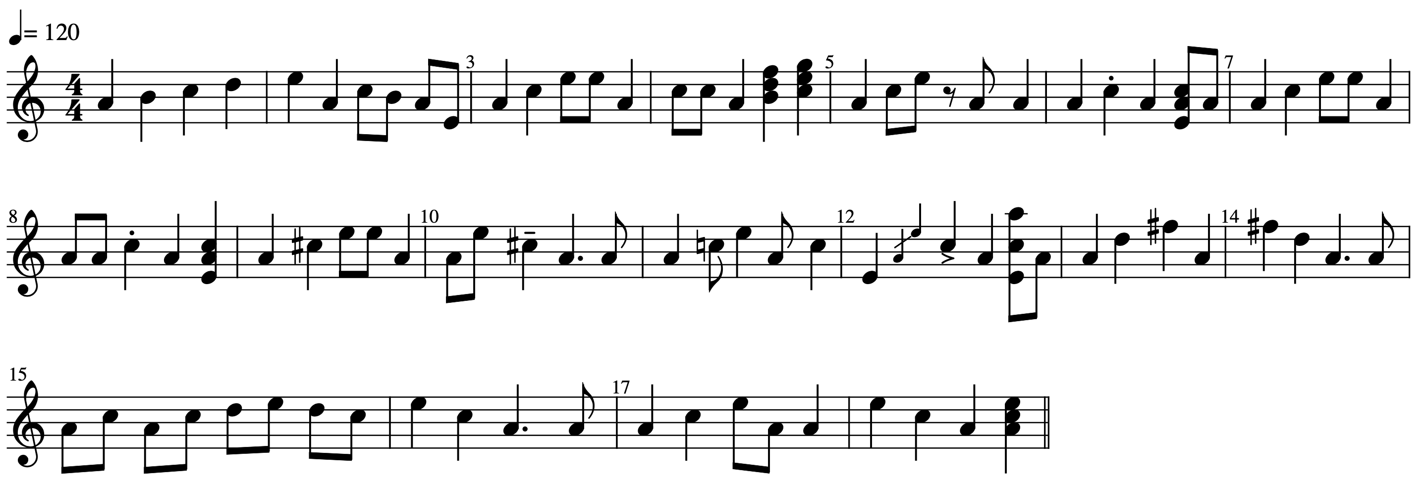 An Original Song Print Score