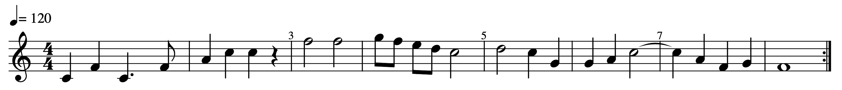 Simple Song Print Score